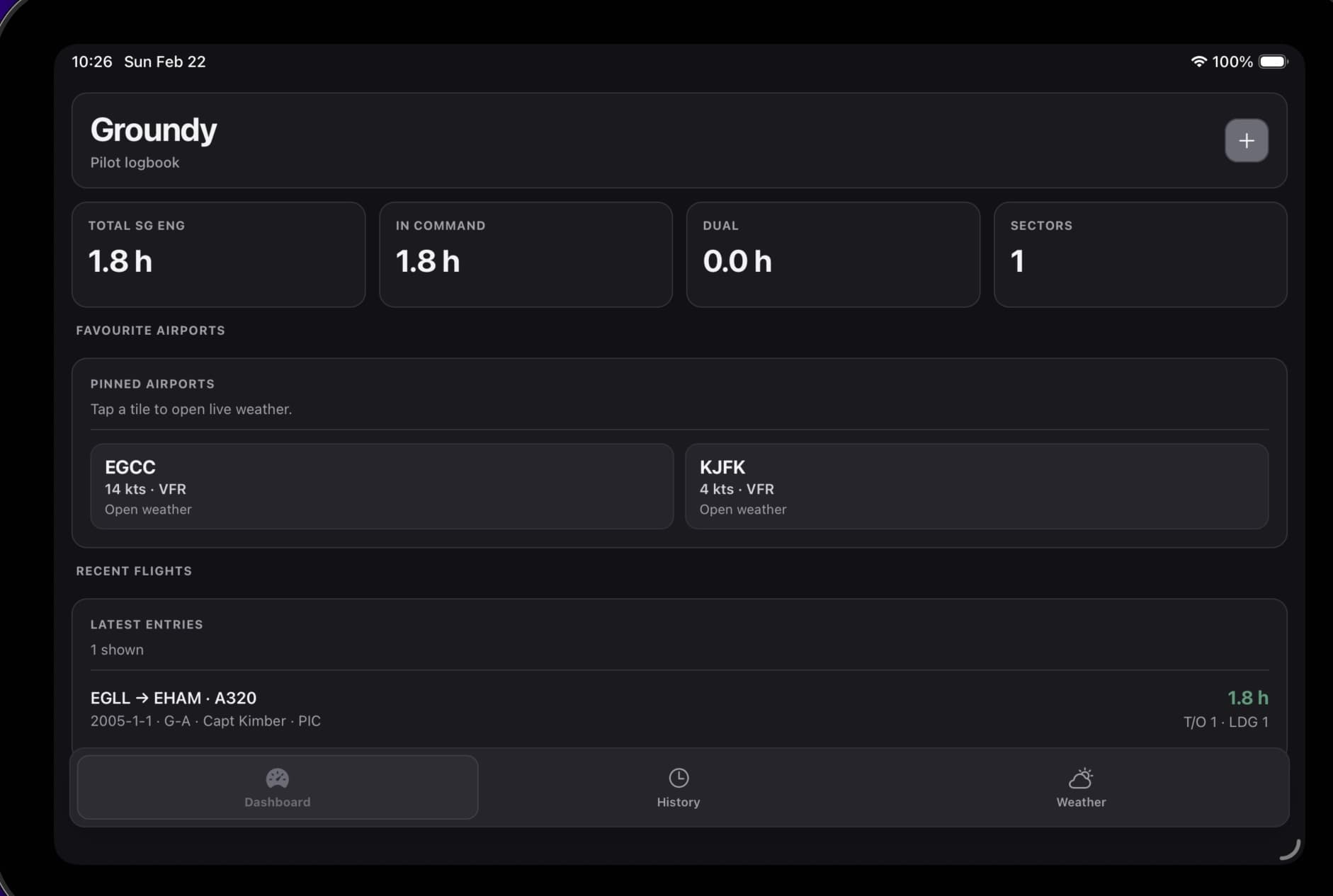Groundy app screenshot